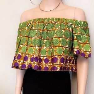 🌸African Print Crop top 🌸